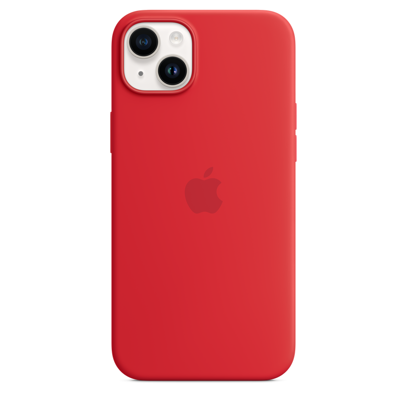 iPhone 14 Plus MagSafe–rögzítésű szilikontok – (PRODUCT)RED - iSTYLE HU