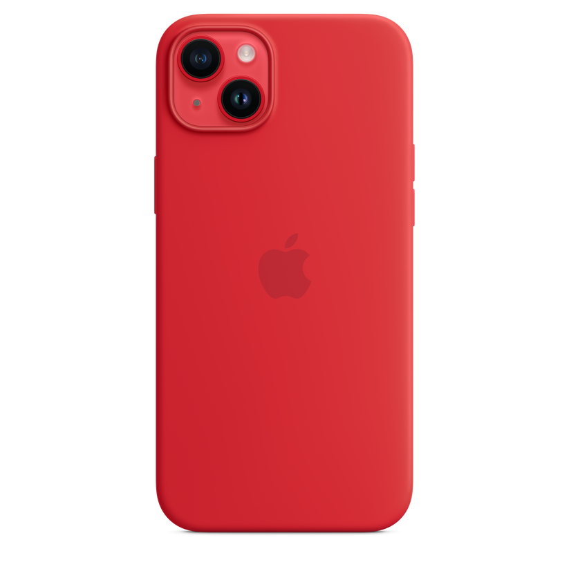 iPhone 14 Plus MagSafe–rögzítésű szilikontok – (PRODUCT)RED - iSTYLE HU