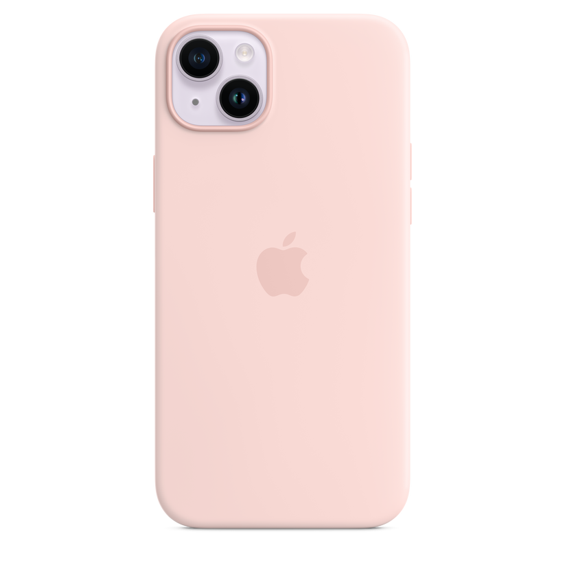 iPhone 14 Plus MagSafe–rögzítésű szilikontok – krétarózsaszín - iSTYLE HU