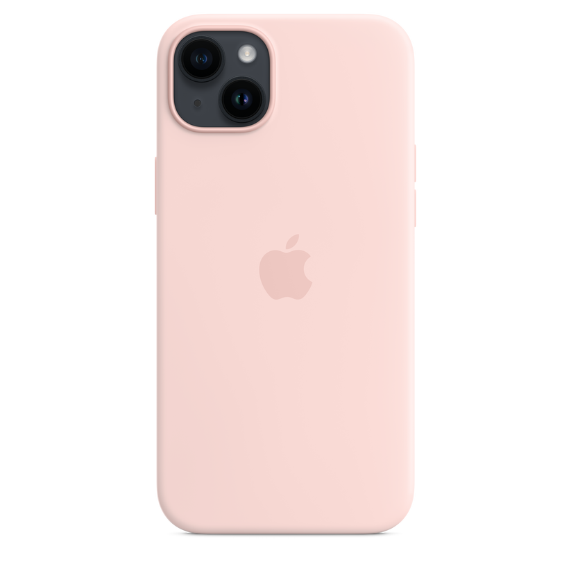 iPhone 14 Plus MagSafe–rögzítésű szilikontok – krétarózsaszín - iSTYLE HU
