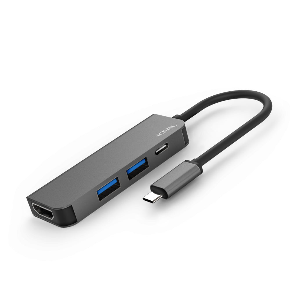 USB-C – HDMI adapter (két USB-porttal és töltési lehetőséggel)