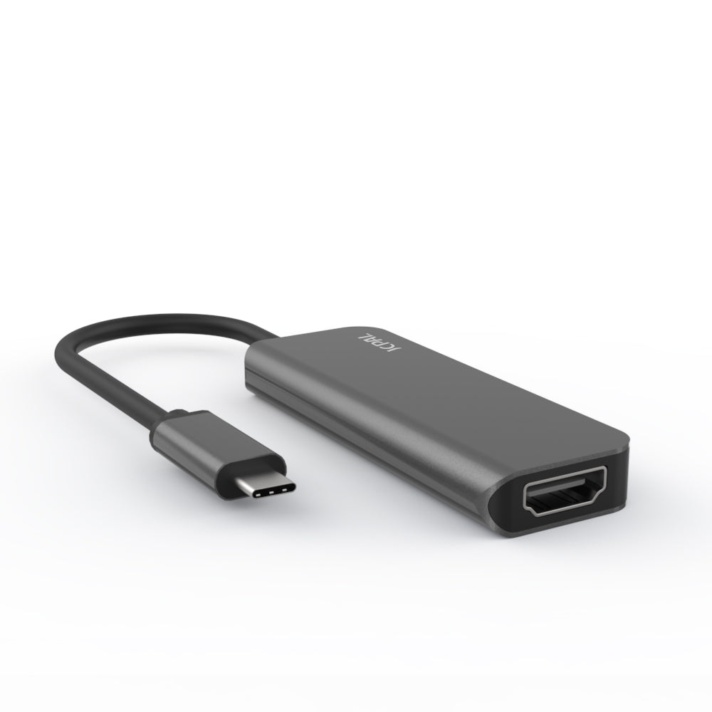 USB-C – HDMI adapter (két USB-porttal és töltési lehetőséggel)