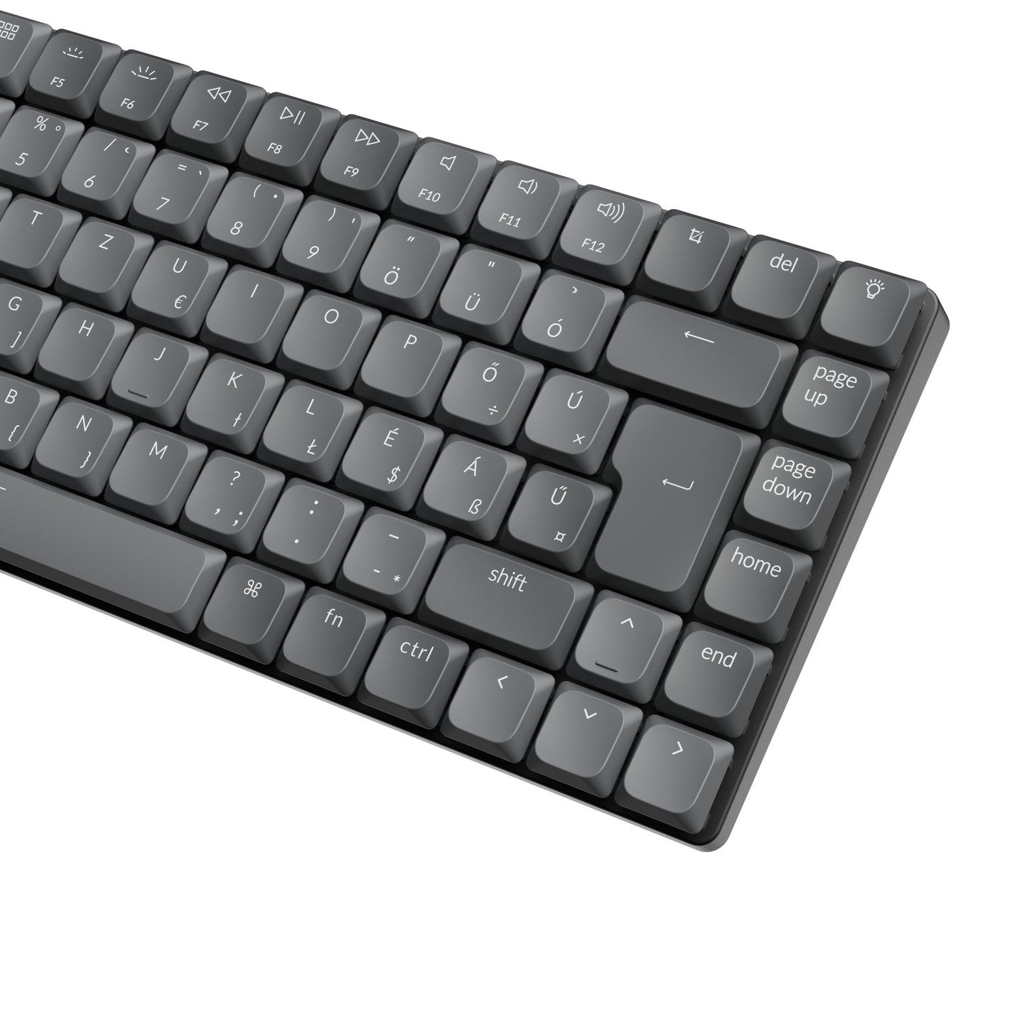 Keychron K3 Max Bluetooth / Vezeték nélküli / USB alacsony profilú Gateron mechanikus 2.0 brown switch billentyűzet (Magyar kiosztás) - fekete-szürke