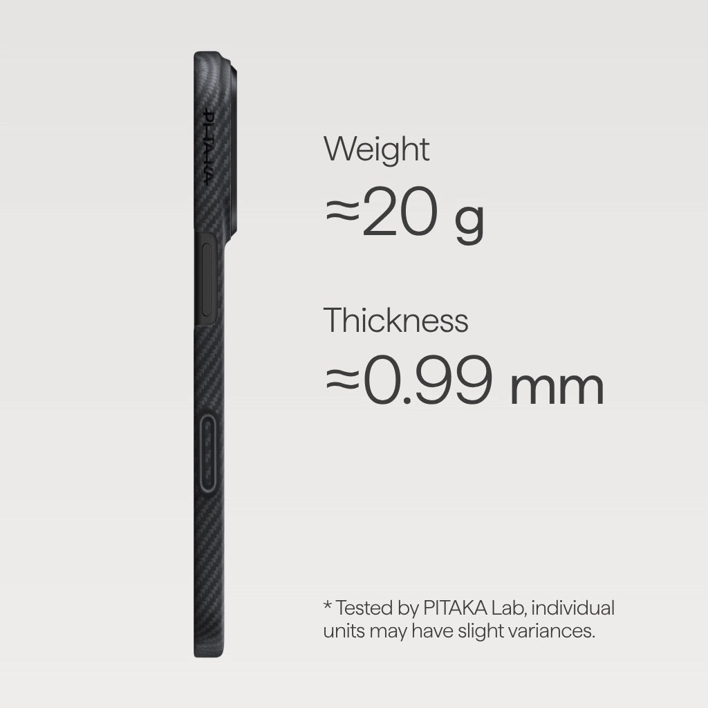 Pitaka Ultra-Slim Tok, Fekete/Szürke - iPhone 17 Pro - iSTYLE HU