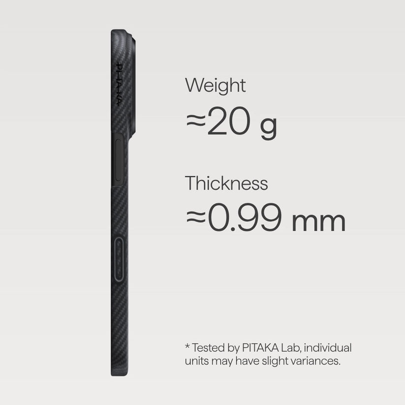 Pitaka Ultra-Slim Tok, Fekete/Szürke - iPhone 17 Pro - iSTYLE HU