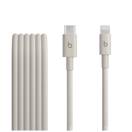Beats USB-C — Lightning szőtt borítású kábel (1,5 m) — szikrázó szürke