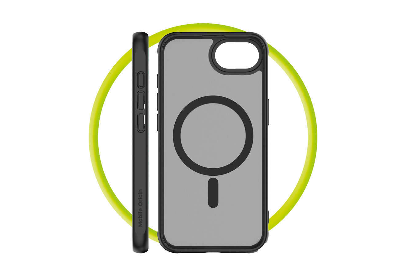 Mobile Origin Hybrid MagSafe tok, matt fekete - iPhone 16e