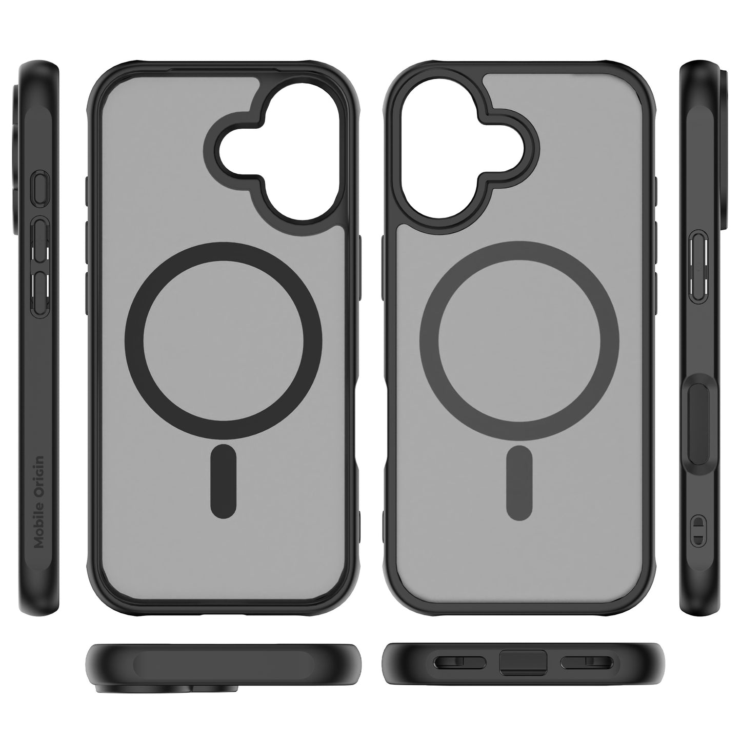 Mobile Origin Hybrid MagSafe tok, matt fekete - iPhone 16