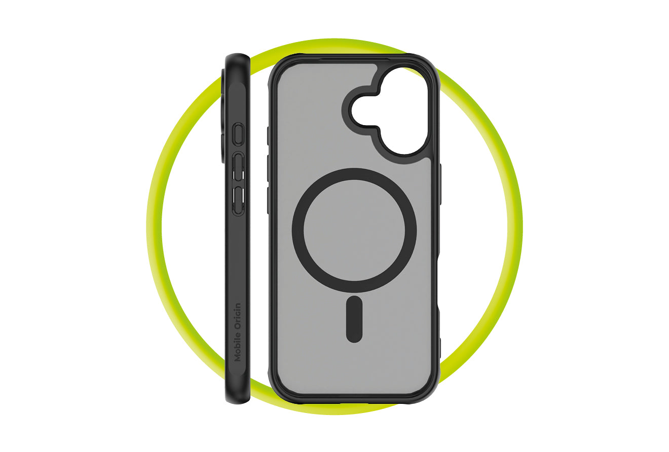 Mobile Origin Hybrid MagSafe tok, matt fekete - iPhone 16