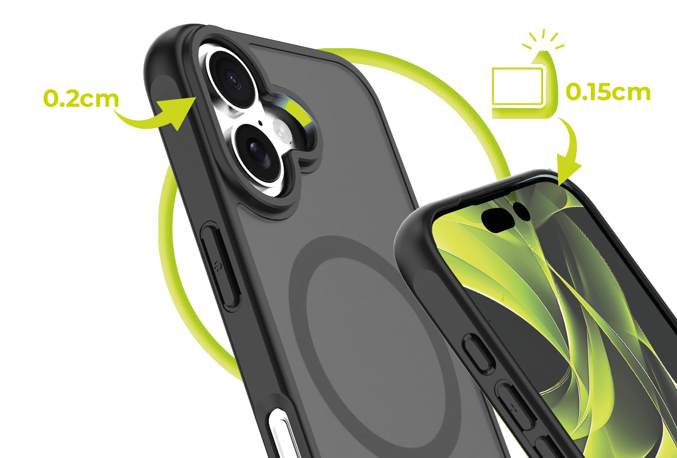 Mobile Origin Hybrid MagSafe tok, matt fekete - iPhone 16