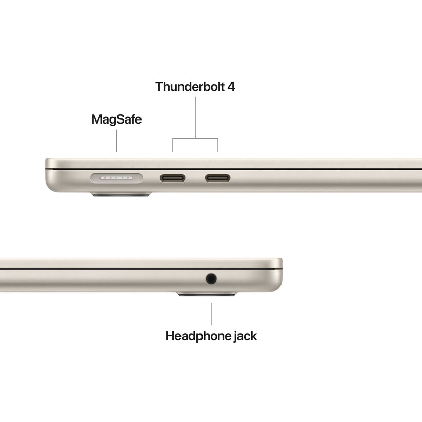 13 hüvelykes MacBook Air: Apple M5 chip 10 magos CPU-val és 10 magos GPU-val, 512GB SSD, 16GB RAM, Háttér-világítású Magic Keyboard Touch ID-val, 35 wattos, kétportos USB‑C adapterrel – magyar - csillagfény CTO