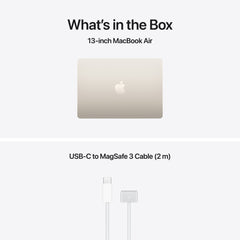 13 hüvelykes MacBook Air: Apple M5 chip 10 magos CPU-val és 10 magos GPU-val, 4TB SSD, 16GB RAM, Háttér-világítású Magic Keyboard Touch ID-val, 70 wattos USB‑C adapterrel – magyar - csillagfény CTO