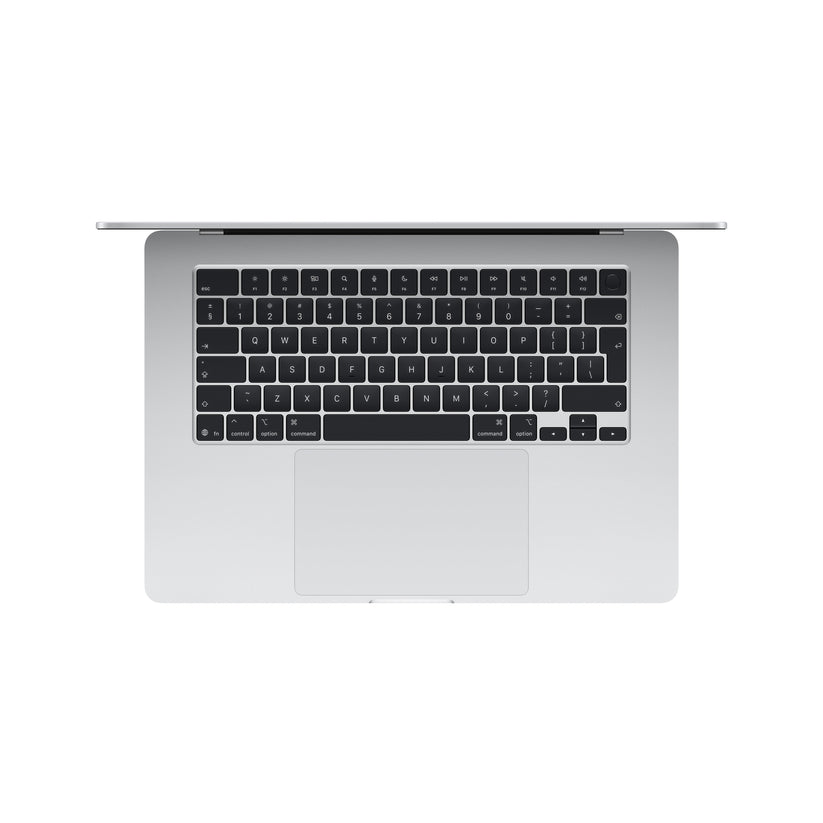 15 hüvelykes MacBook Air: Apple M5 chip 10 magos CPU-val és 10 magos GPU-val, 1TB SSD, 32GB RAM, Háttér-világítású Magic Keyboard Touch ID‑val, 70 wattos adapterrel – nemzetközi angol - ezüst CTO