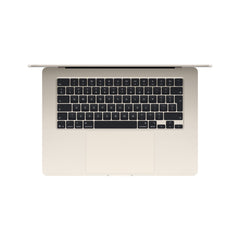15 hüvelykes MacBook Air: Apple M5 chip 10 magos CPU-val és 10 magos GPU-val, 2TB SSD, 24GB RAM, Háttér-világítású Magic Keyboard Touch ID‑val, 35 wattos, kétportos USB‑C adapterrel – magyar - csillagfény CTO