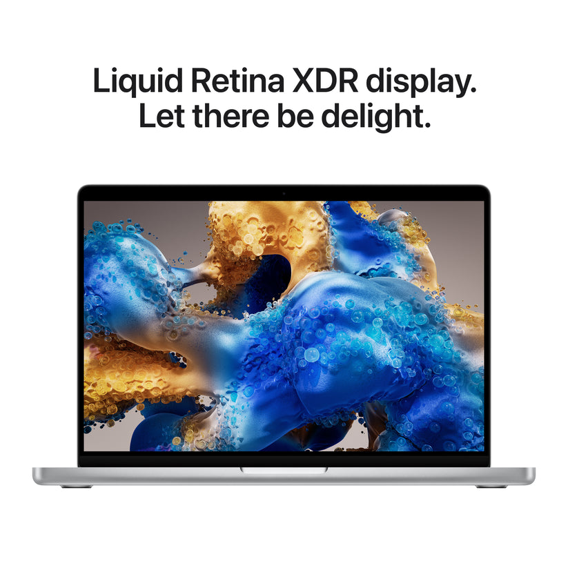14 hüvelykes MacBook Pro: Apple M5 Pro chip 18 magos CPU-val és 20 magos GPU-val, 24GB, 2TB SSD - ezüst