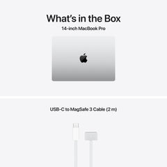 14 hüvelykes MacBook Pro: Apple M5 Pro chip 18 magos CPU-val és 20 magos GPU-val, 24GB, 2TB SSD - ezüst