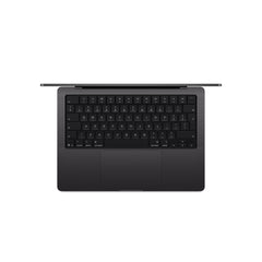 14 hüvelykes MacBook Pro: Apple M5 Pro chip 18 magos CPU-val és 20 magos GPU-val, 4TB SSD, 24GB RAM, Nanotexturált kijelző, Háttér-világítású Magic Keyboard Touch ID‑val – magyar - asztrofekete CTO
