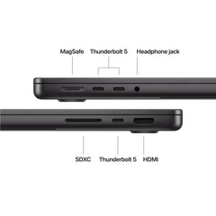 14 hüvelykes MacBook Pro: Apple M5 Max chip 18 magos CPU-val és 32 magos GPU-val, 8TB SSD, 36GB RAM, Nanotexturált kijelző, Háttér-világítású Magic Keyboard Touch ID‑val – nemzetközi angol - asztrofekete CTO - iSTYLE.hu