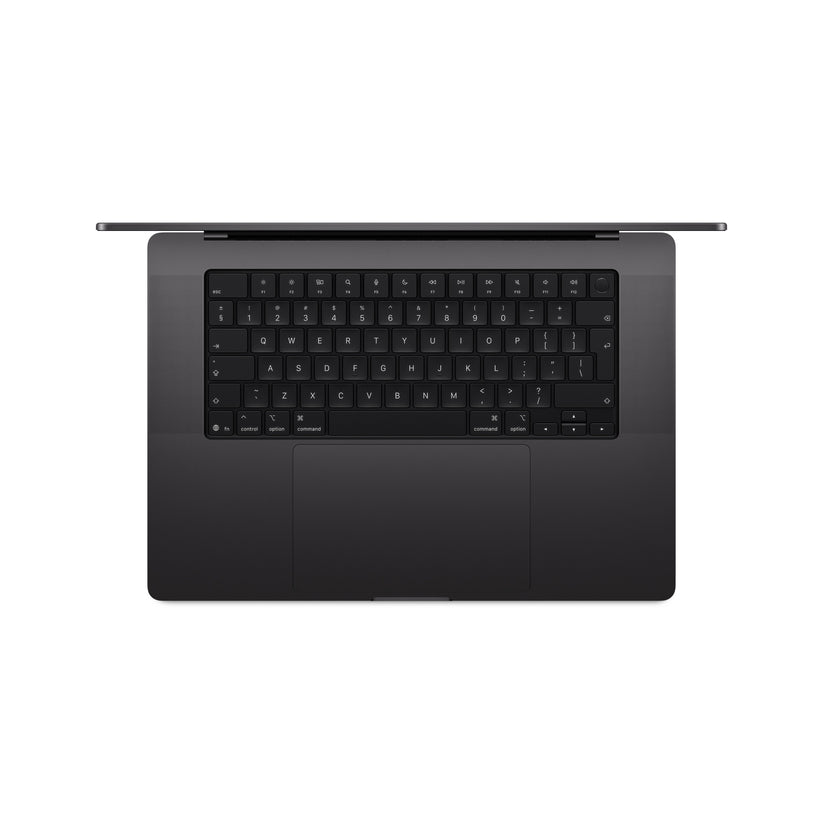 16 hüvelykes MacBook Pro: Apple M5 Max chip 18 magos CPU-val és 32 magos GPU-val, 8TB SSD, 36GB RAM, Háttér-világítású Magic Keyboard Touch ID‑val – nemzetközi angol - asztrofekete CTO