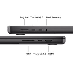 16 hüvelykes MacBook Pro: Apple M5 Pro chip 18 magos CPU-val és 20 magos GPU-val, 24GB, 1TB SSD - asztrofekete