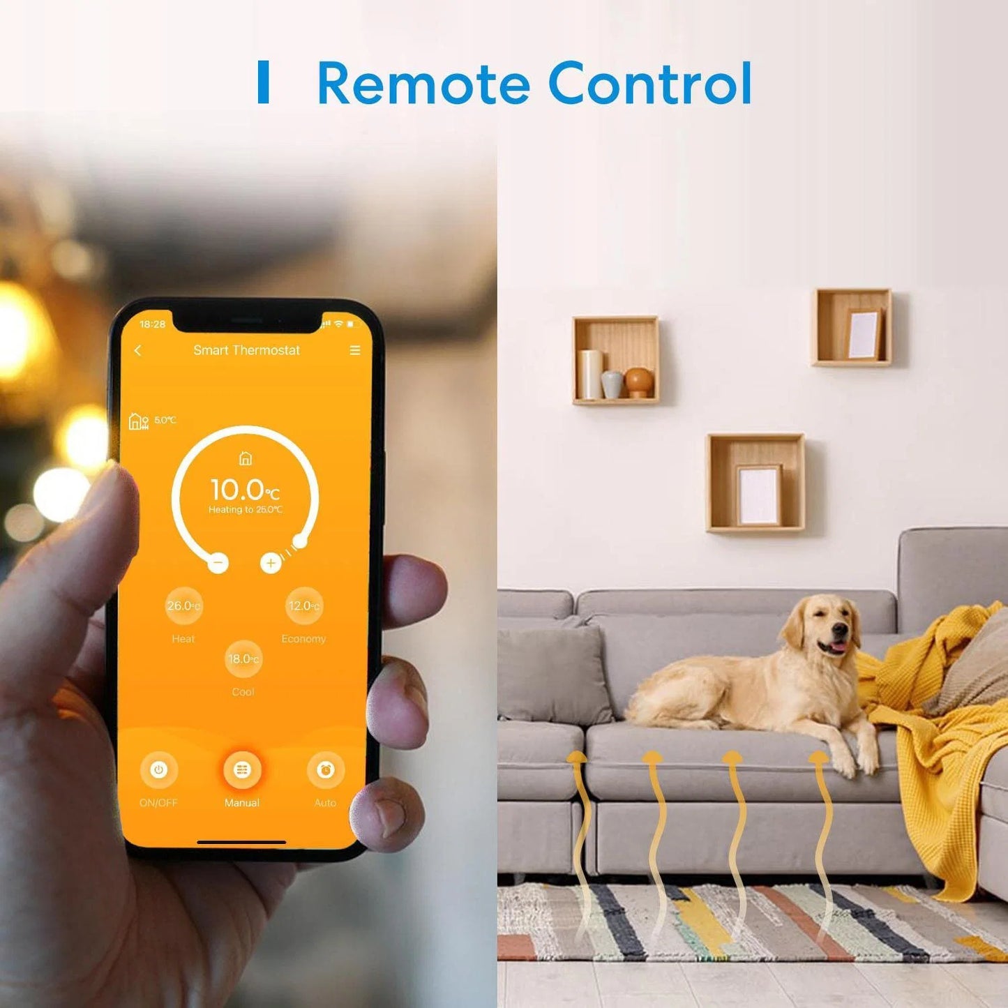 Meross Smart Wi-FI termosztát kazánhoz és fűtési rendszerhez