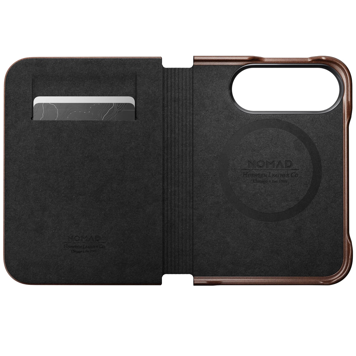 Nomad Traditional Leather Folio, rusztikus barna (Horween) - iPhone Duo