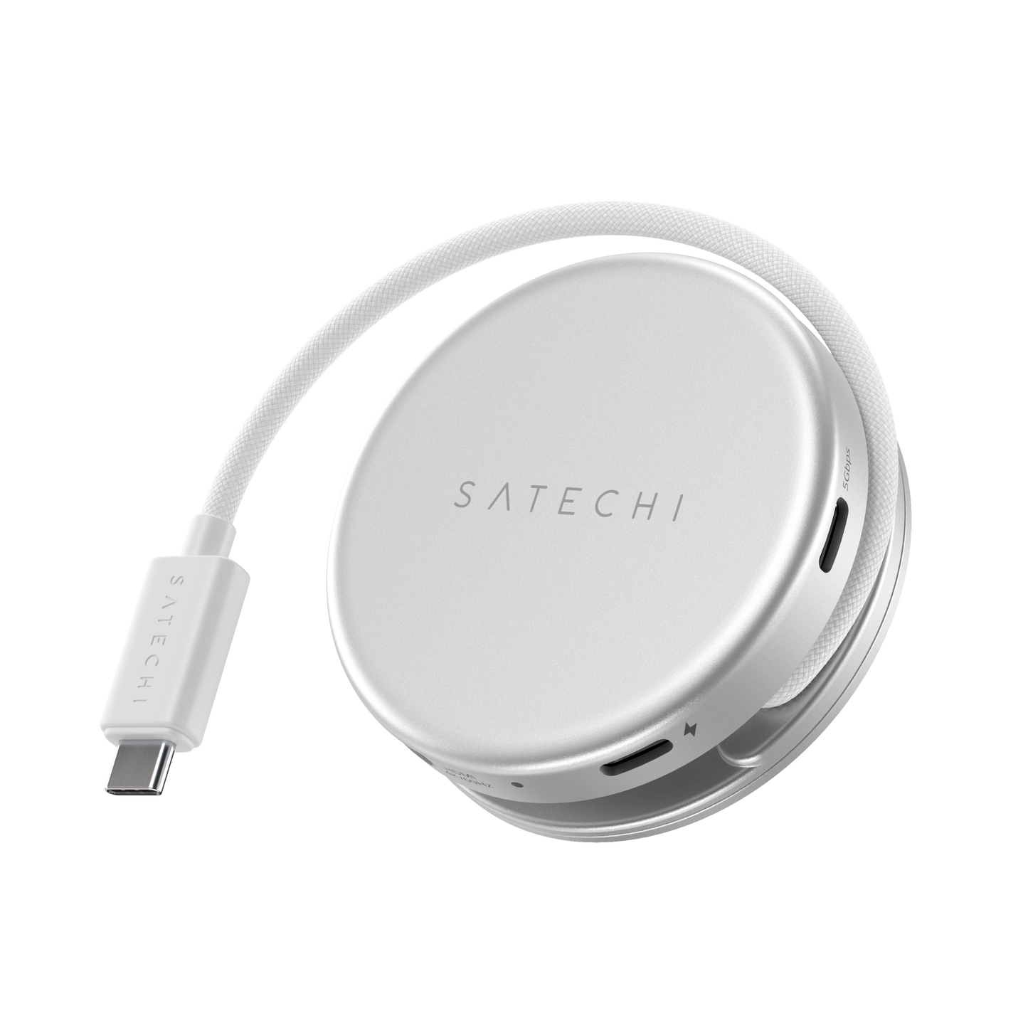 Satechi – OntheGo 5-in-1 Multiport Adapter (1x HDMI 4K 60Hz, 1x USB-C 5 Gbps-ig, 1x USB-A 3.0 5 Gbps-ig, 1xUSB-C PD60W, 1x SD kártya olvasó) - Silver
