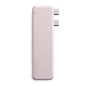 Satechi – USB-C Snap Hub (1x HDMI 4K 60Hz, 1x USB-C 5 Gbps-ig, 1x USB-A 3.0 5 Gbps-ig, 1xUSB-C PD60W, 1x és 1x SD kártya olvasó) - Blush