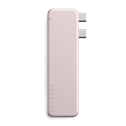 Satechi – USB-C Snap Hub (1x HDMI 4K 60Hz, 1x USB-C 5 Gbps-ig, 1x USB-A 3.0 5 Gbps-ig, 1xUSB-C PD60W, 1x és 1x SD kártya olvasó) - Blush