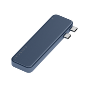 Satechi – USB-C Snap Hub (1x HDMI 4K 60Hz, 1x USB-C 5 Gbps-ig, 1x USB-A 3.0 5 Gbps-ig, 1xUSB-C PD60W, 1x és 1x SD kártya olvasó) - Indigo