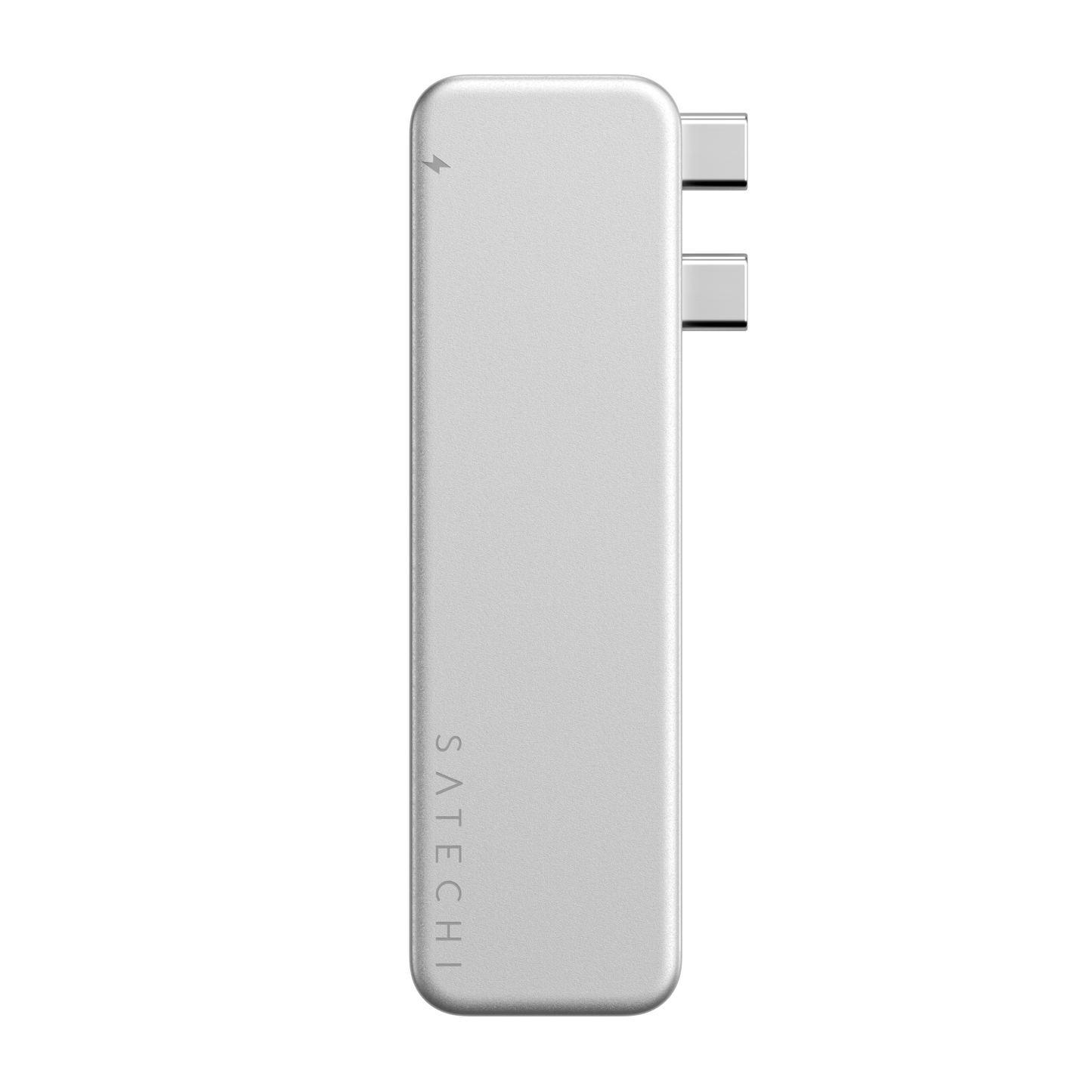 Satechi – USB-C Snap Hub (1x HDMI 4K 60Hz, 1x USB-C 5 Gbps-ig, 1x USB-A 3.0 5 Gbps-ig, 1xUSB-C PD60W, 1x és 1x SD kártya olvasó) - Silver
