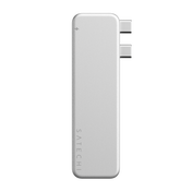 Satechi – USB-C Snap Hub (1x HDMI 4K 60Hz, 1x USB-C 5 Gbps-ig, 1x USB-A 3.0 5 Gbps-ig, 1xUSB-C PD60W, 1x és 1x SD kártya olvasó) - Silver