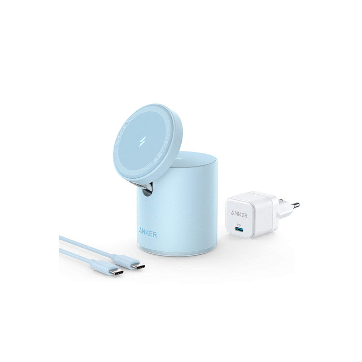 Anker – PowerWave Mag-Go (20W, USB-C) vezeték nélküli töltő – kék - iSTYLE HU