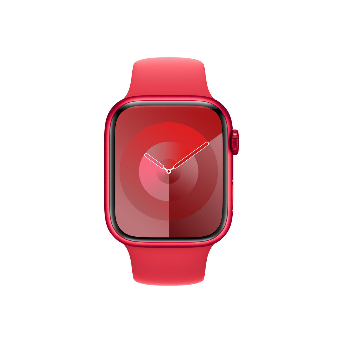 Apple Watch S9 GPS 45mm RED Alu Case w RED Sport Band - S/M