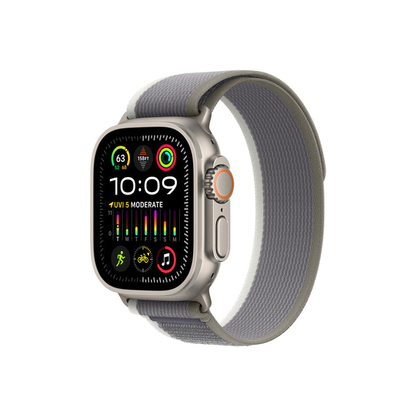 Apple Watch Ultra 2 GPS + Cellular – 49 mm-es titántok, zöld-szürke terep pánt - S/M (Copy) - iSTYLE.hu