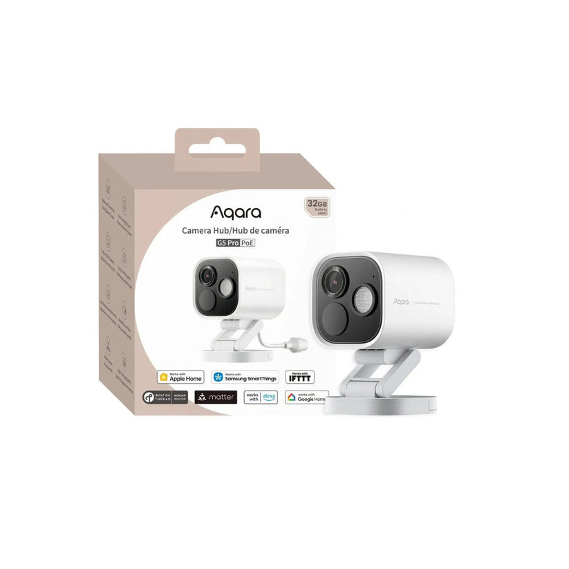 AQARA G5 Camera Hub Pro, kültéri HomeKit SecureVideo kamera, beépített Zigbee és Thread átjáróval, POE verzió, fehér - iSTYLE HU
