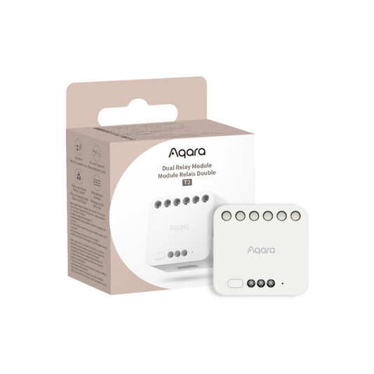 AQARA T2 mini 2 áramkörös relémodul, fogyasztásméréssel, motoros redőnyvezérléshez (Zigbee) - iSTYLE HU