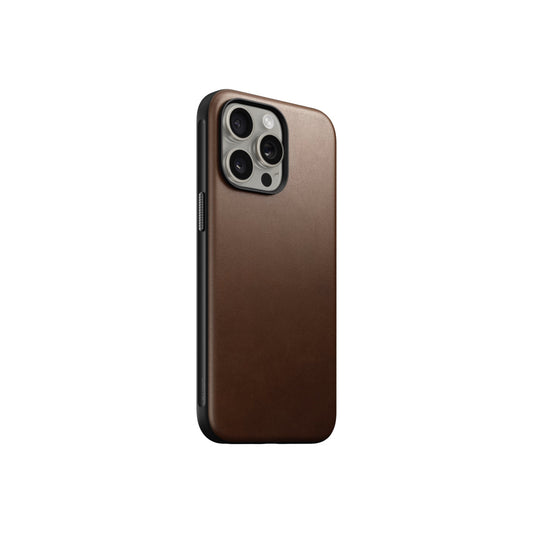 Nomad – Modern Leather Bőrtok iPhone 15 Pro Max, MagSafe - barna - iSTYLE HU
