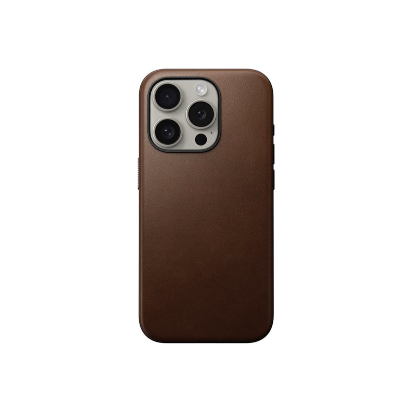 Nomad – Modern Leather Bőrtok iPhone 15 Pro, MagSafe - barna - iSTYLE HU