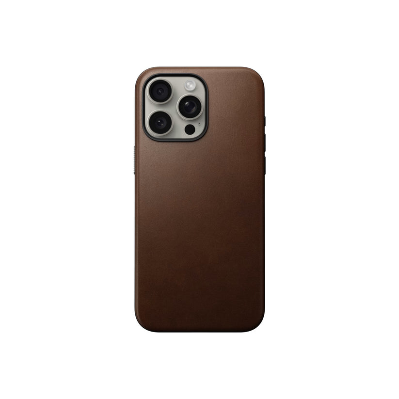 Nomad – Modern Leather Bőrtok iPhone 15 Pro Max, MagSafe - barna - iSTYLE HU