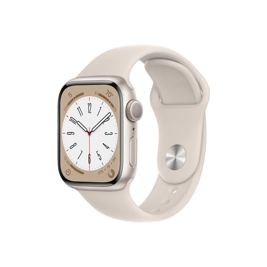 Apple Watch Series 8 GPS – 41 mm-es csillagfény alumíniumtok, csillagfény sportszíj - iSTYLE HU