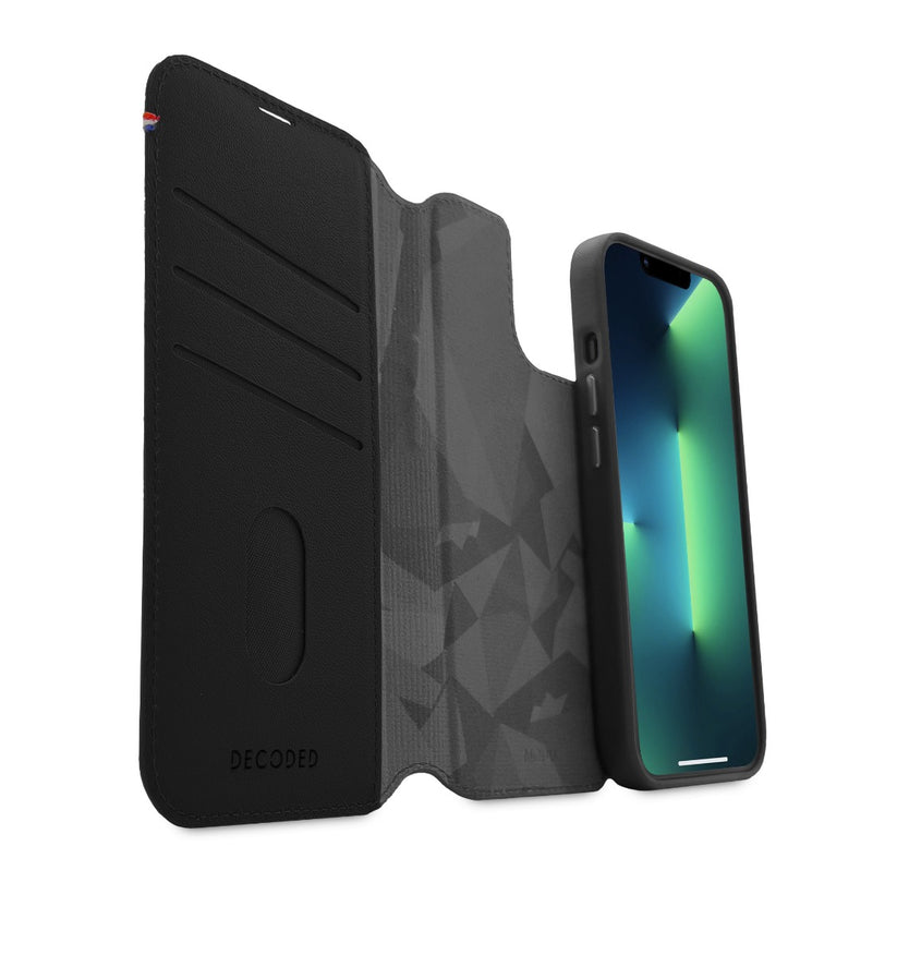 Decoded Leather Detachable Wallet, black - iPhone 14 - iSTYLE HU
