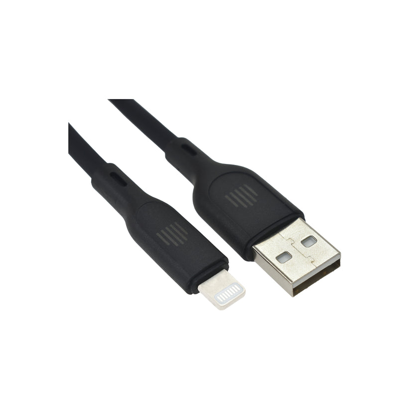 Dviced – USB-A - Lightning szilikon kábel, 1,25 m - fekete - iSTYLE HU