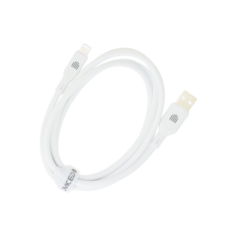 Dviced – USB-A - Lightning szilikon kábel, 1,25 m - fehér - iSTYLE HU