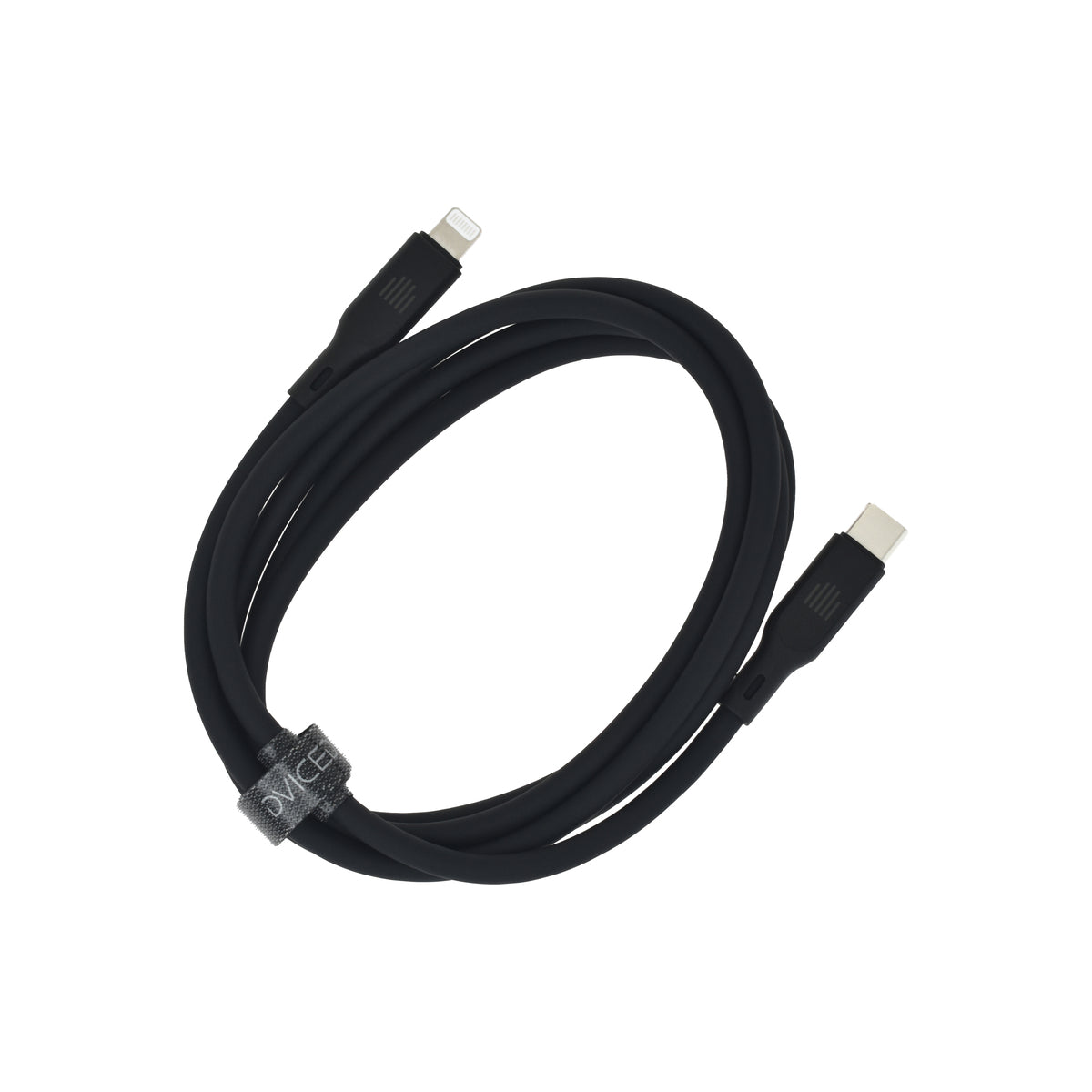 Dviced – USB-C - Lightning szilikon kábel, 1,25 m - fekete - iSTYLE HU