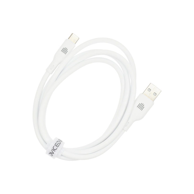Dviced – USB-A - USB-C szilikon kábel, 1,25 m - fehér - iSTYLE HU