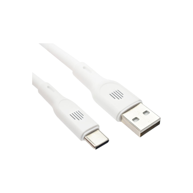 Dviced – USB-A - USB-C szilikon kábel, 1,25 m - fehér - iSTYLE HU