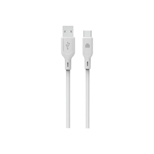 Dviced – USB-A - USB-C szilikon kábel, 1,25 m - fehér - iSTYLE HU