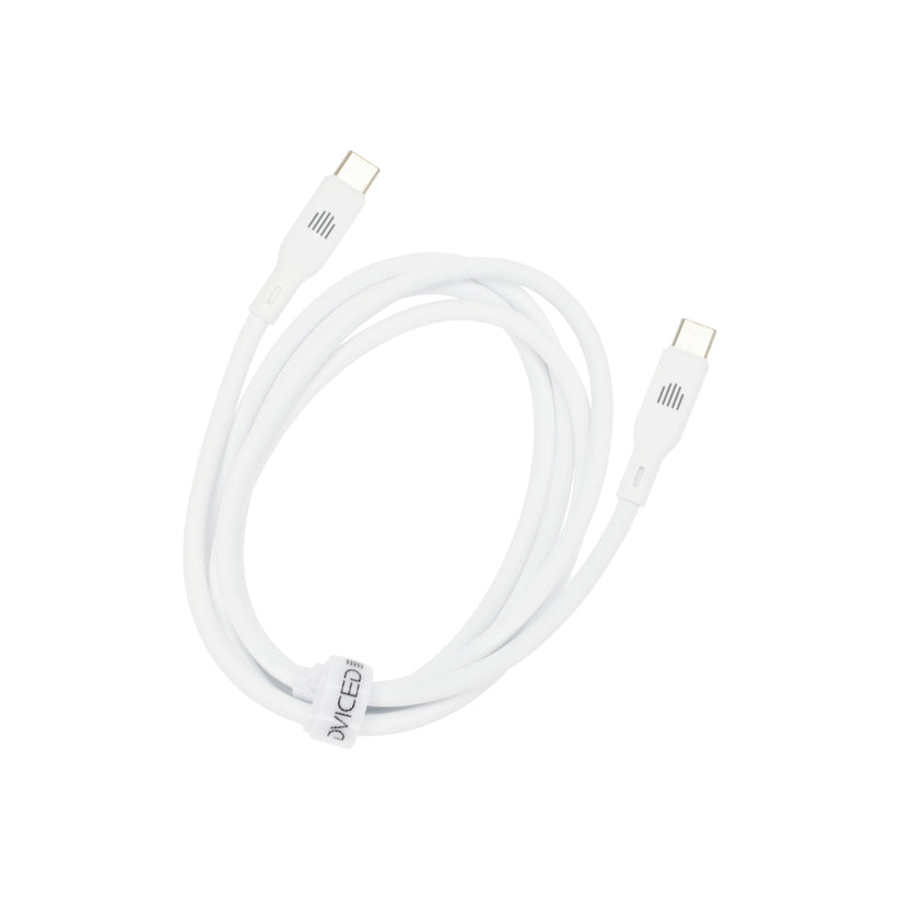 Dviced – USB-C - USB-C szilikon kábel, 1,25 m - fehér - iSTYLE HU