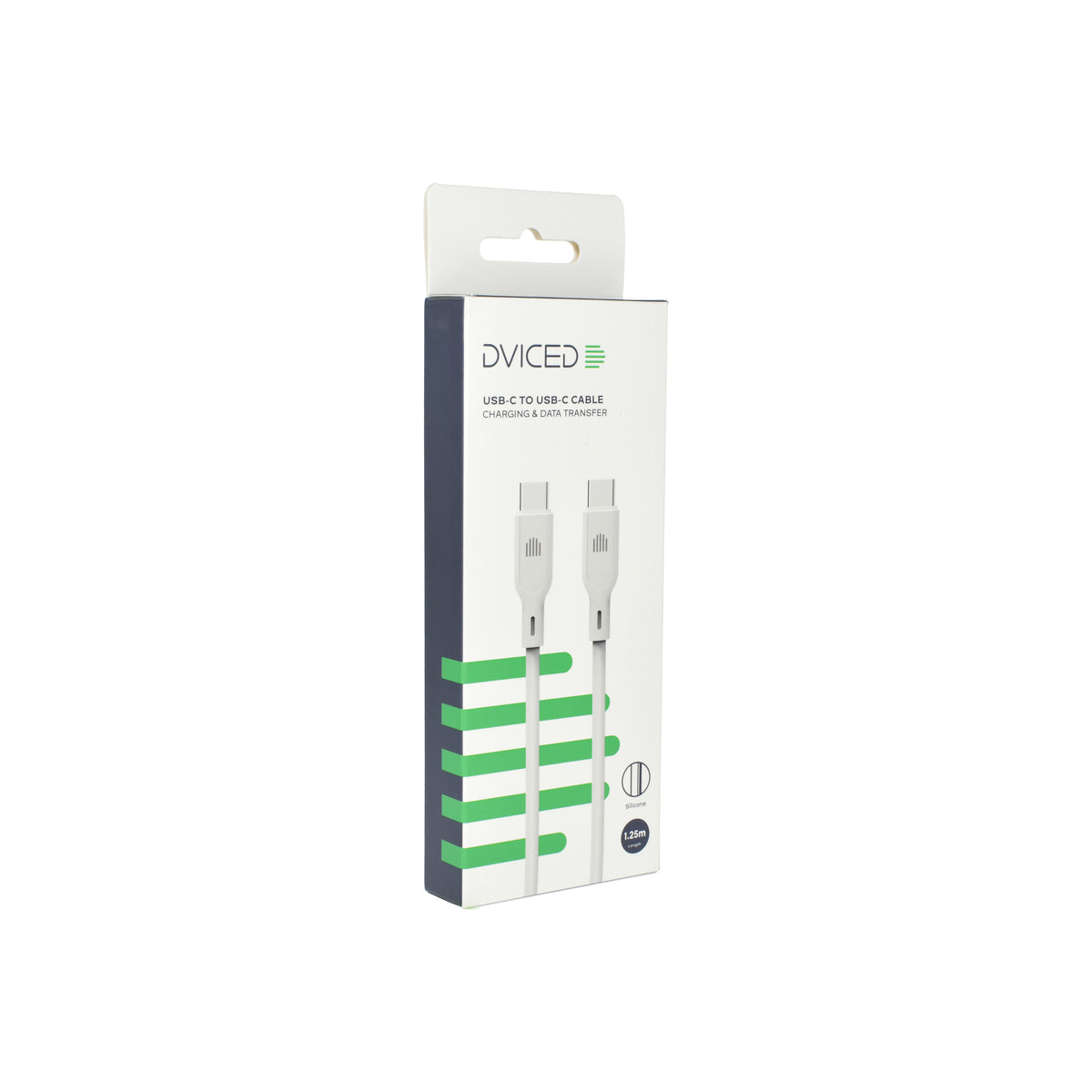 Dviced – USB-C - USB-C szilikon kábel, 1,25 m - fehér - iSTYLE HU